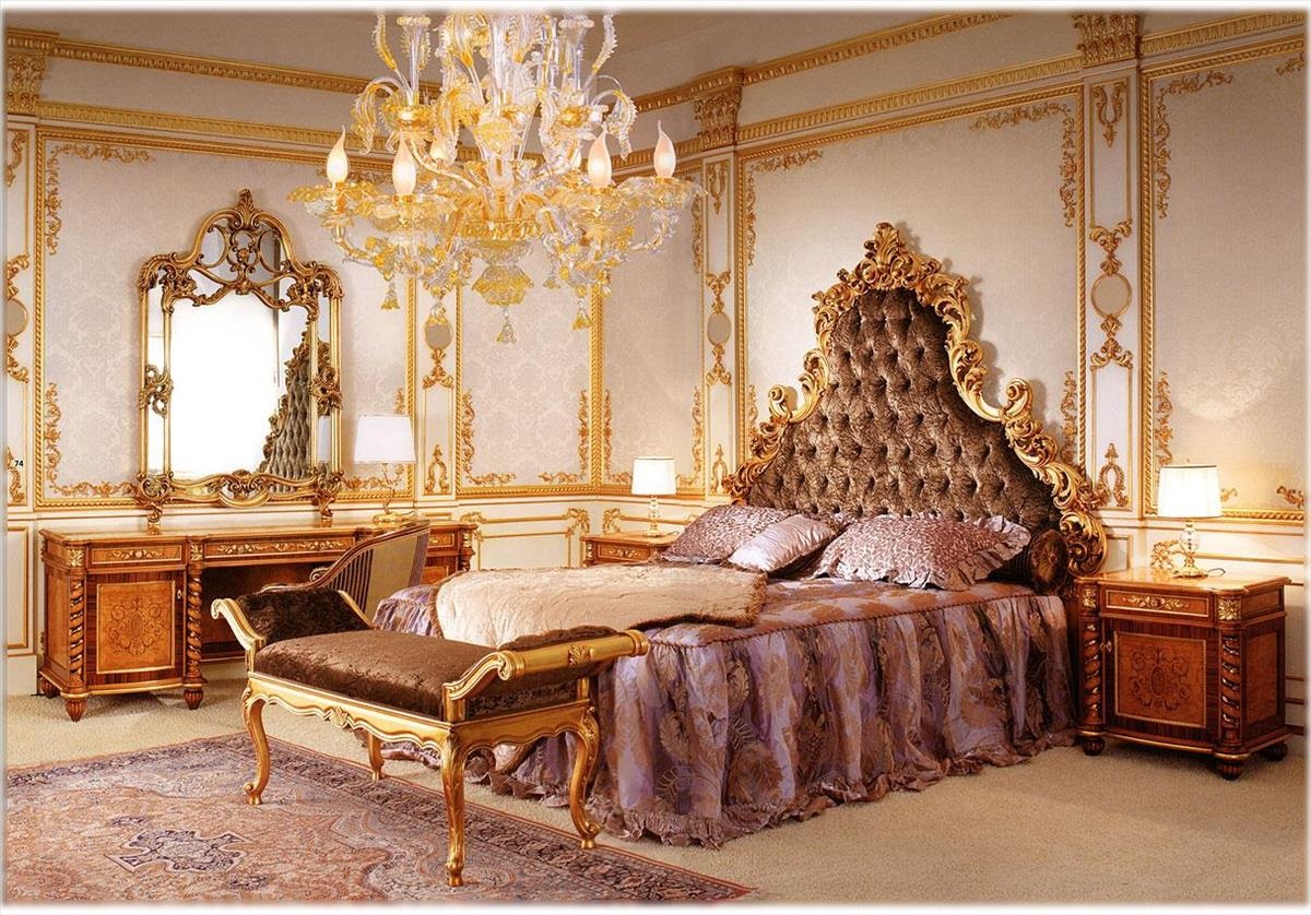 отделка спальни в стиле барокко