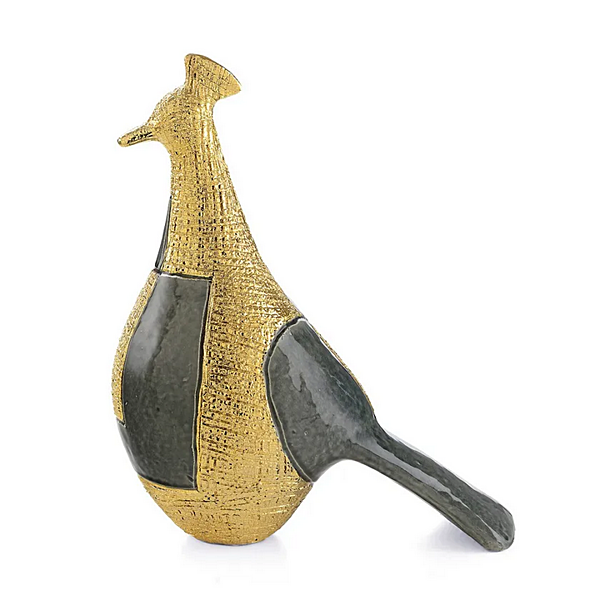 Керамическая скульптура павлина в стиле поп арт MARIONI POP TALL PEACOCK 00100 фабрика MARIONI из Италии. Фото №3