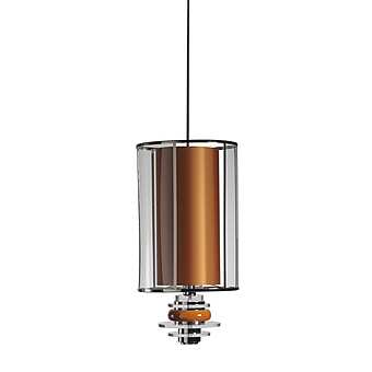 Подвесной светильник с наружным абажуром из никелевой латуни с оргстеклом  SIGMA L2  7287 фабрика SIGMA L2 из Италии