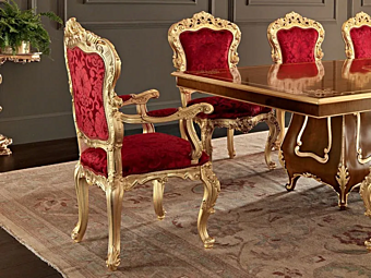 Кресло с подлокотниками обитое тканью MODENESE GASTONE 11508 фабрика MODENESE GASTONE из Италии