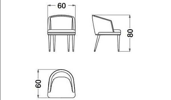 Кресло с обивкой из нубука и подлокотниками CPRN HOMOOD WRAP AROUND D624 фабрика CPRN HOMOOD из Италии. Фото №3