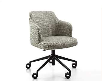 Офисное вращающееся кресло на колесах PORADA Abby con braccioli girevole con ruote 3 фабрика PORADA из Италии