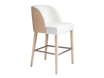 Барный стул с подножкой из рафии DOM Edizioni Colette фабрика DOM Edizioni из Италии