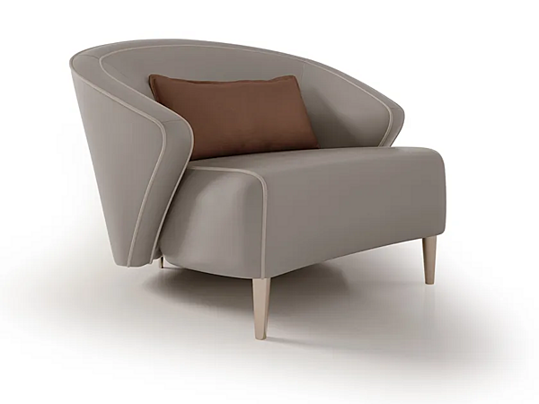 Кресло с подлокотниками из ткани BIZZOTTO ITALIA Wave 6061 фабрика Bizzotto Italia из Италии. Фото №1