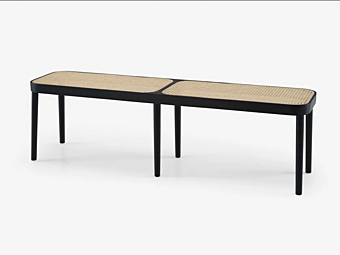 Деревянная скамья из ротанга LIGNE ROSET TAMBOUR 10266192 фабрика LIGNE ROSET из Италии