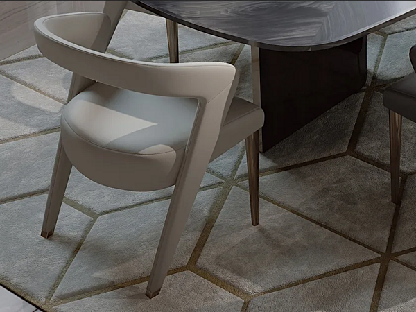 Кресло с обивкой из кожи и подлокотниками BIZZOTTO ITALIA Wave 6060 фабрика Bizzotto Italia из Италии. Фото №3