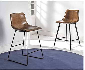 Стул барный из металла и эко-кожи ARREX A514 фабрика ARREX из Италии