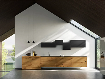Кухня с деревянными фасадами Wildwood LAGO Linear Kitchen 36E8 Кухня с деревянными фасадами Wildwood LAGO Linear Kitchen 36E8 фабрика LAGO из Италии