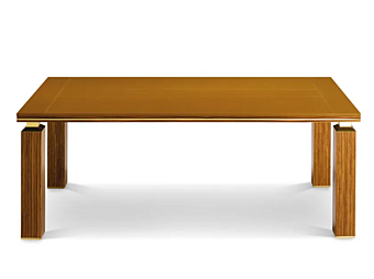 Квадратный деревянный стол для встреч с кожаной столешницей i 4 Mariani ARES фабрика i 4 Mariani из Италии