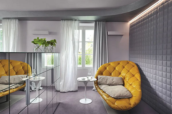 Шезлонг с обитой спинкой из ткани MOROSO Bohemian 036 фабрика Moroso из Италии. Фото №7