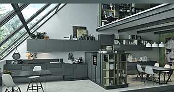Кухня с островом из материалов LUBE CUCINE Creativa 05