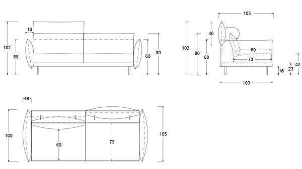 Диван TWILS Nubes 35HCE1N 198 фабрика TWILS (VENETA CUSCINI) из Италии. Фото №18