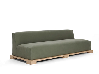 Диван с обитой спинкой из ткани DOM Edizioni Bali фабрика DOM Edizioni из Италии