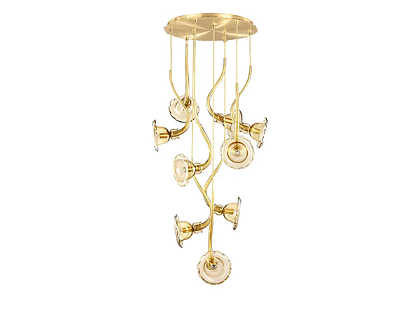 Подвесная лампа из blown glass коллекции Ikebana 9 MULTIFORME SS3370-9 фабрика MULTIFORME из Италии. Фото №1