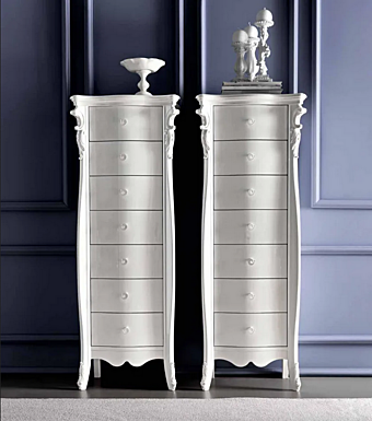 Высокий Комод из дерева с ящиками CORTEZARI Melissa фабрика CORTE ZARI из Италии