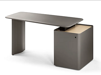 Прямоугольный письменный стол из натертой кожи с полками POLTRONA Trust фабрика POLTRONA FRAU из Италии