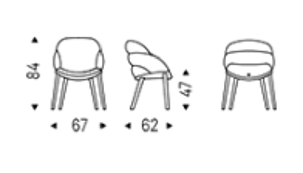 Стул CATTELAN ITALIA Luca Signoretti CAMILLA фабрика CATTELAN ITALIA из Италии. Фото №3