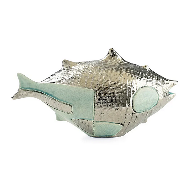 Керамическая скульптура длинной рыбы POP MARIONI 00104 фабрика MARIONI из Италии. Фото №2