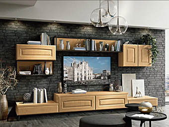 Настенная стенка для хранения из массива дерева LUBE CUCINE Veronica LV 07