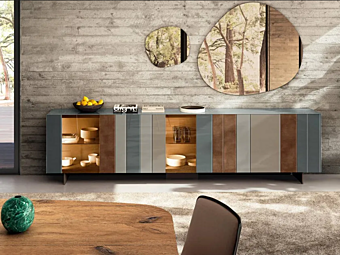 Буфет с интегрированным освещением из дерева LAGO N O W 1382B Буфет с интегрированным освещением из дерева LAGO N O W 1382B фабрика LAGO из Италии
