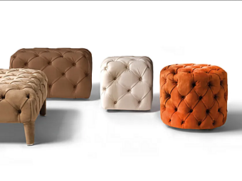 Пуф из ткани с мягкой спинкой CTS SALOTTI Tresor фабрика CTS SALOTTI из Италии