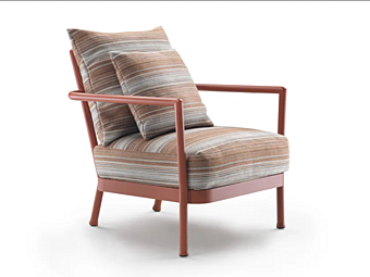 Кресло с подлокотниками из алюминия и ткани CAMARGUE FLEXFORM 2A6C1 фабрика FLEXFORM из Италии