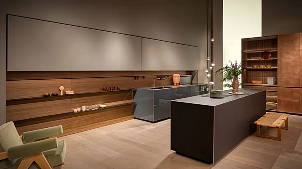 Настенный кухонный модуль из дерева VALCUCINE Vela фабрика VALCUCINE из Италии. Фото №3