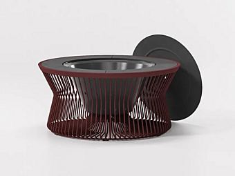 Кузнечная алюминиевая каминная корзина Zigzag KETTAL KS5701800 Кузнечная алюминиевая каминная корзина Zigzag KETTAL KS5701800 фабрика KETTAL из Италии