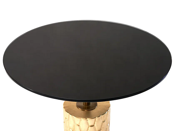 Круглый стеклянный высокий боковой столик Snake MARIONI 02142T фабрика MARIONI из Италии. Фото №2