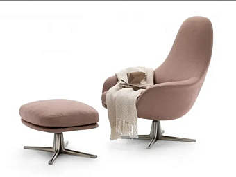 Кресло с подлокотниками из ткани FLEXFORM Sveva Soft фабрика FLEXFORM из Италии