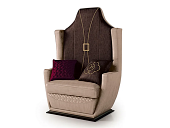 Кресло с мягкой спинкой и подлокотниками из бархата CARPANESE 7012 7012 фабрика CARPANESE из Италии