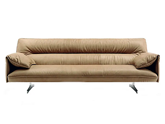 Диван с обитой спинкой из кожи POLTRONA FRAU ANTOHN фабрика POLTRONA FRAU из Италии