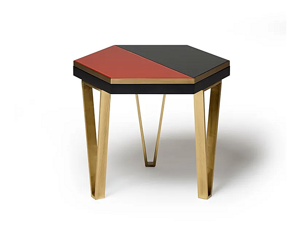 Низкий шестигранный кофейный стол из дерева MARIONI  Joe 02941 фабрика MARIONI из Италии. Фото №1