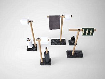 Держатель для туалетной бумаги с полкой из металла AGAPE Dot Line фабрика Agape из Италии