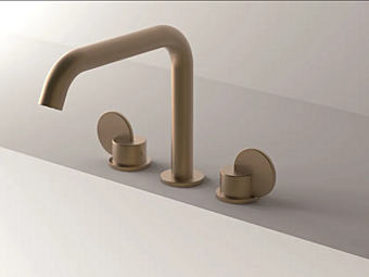 Кран для раковины с тремя отверстиями из латуни AGAPE LIMON фабрика Agape из Италии