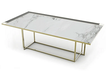 Прямоугольный стол из дерева с отделкой Gary MARIONI 02866