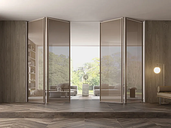 Складная дверь из стекла и алюминия BARAUSSE Tap фабрика BARAUSSE из Италии