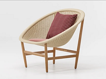 Кресло с подлокотниками из ротанга KETTAL Basket KS1000100 Кресло с подлокотниками из ротанга KETTAL Basket KS1000100 фабрика KETTAL из Италии