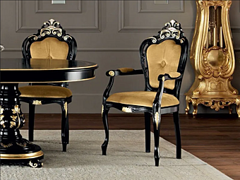 Кресло с подлокотниками обитое тканью MODENESE GASTONE 11513 фабрика MODENESE GASTONE из Италии