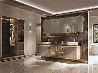 Стеклянный комплект мебели для ванной комнаты Absolute Martini Interiors Стеклянный комплект мебели для ванной комнаты Absolute Martini Interiors фабрика MARTINI INTERIORS из Италии