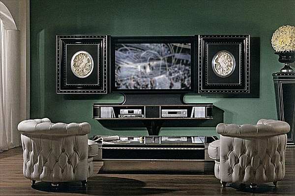 Стойка для TV-HI-FI VISMARA Sliding Home Cinema -Classic фабрика VISMARA из Италии. Фото №1