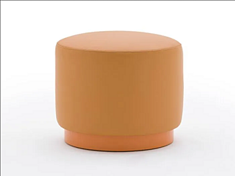 Круглый пуф из кожи MONTBEL Tablet 5271  фабрика MONTBEL из Италии