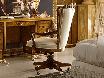 Кресло с вращающимся механизмом и колесиками из ткани A.R.ARREDAMENTI SRL Dolcevita 208 фабрика A.R.ARREDAMENTI SRL из Италии