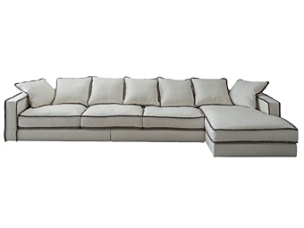 Секционный диван с обитой спинкой из ткани зеленый CASAMILANO EVO фабрика CASAMILANO из Италии