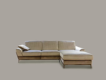 Секционный диван с тканевой обивкой и мягкой спинкой Borzalino Diderot фабрика Borzalino из Италии