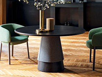 Круглый обеденный стол из дерева BROSS ARETHA 3400,  3401,  3402,  3403 фабрика BROSS из Италии
