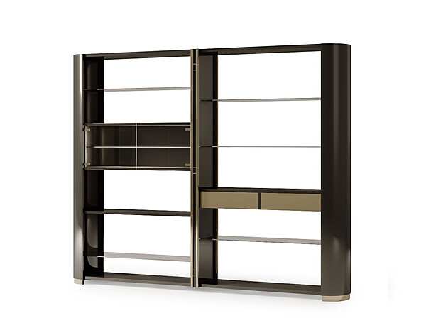 Открытый книжный шкаф с телевизионной стойкой из дерева BIZZOTTO ITALIA Ikat 992 фабрика Bizzotto Italia из Италии. Фото №2