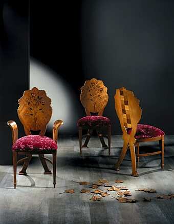 Стул из вишневого дерева с обитой спинкой CARPANELLI Corolla SE31 фабрика CARPANELLI из Италии