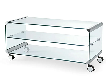 Стеклянный боковой столик на колесах Gallotti&Radice George 1 Стеклянный боковой столик на колесах Gallotti&Radice George 1 фабрика Gallotti & Radice из Италии