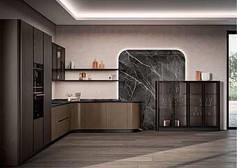 Современная кухня с островом ASTER CUCINE Domina Olmo Cenere Opaco Современная кухня с островом ASTER CUCINE Domina Olmo Cenere Opaco фабрика Aster Cucine из Италии